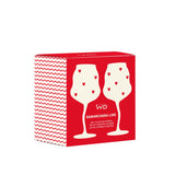 wd lifestyle wd lifestyle set 2 calici cocktail 450 ml decoro cuori rossi ean 8055035681979