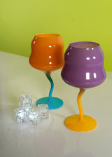 wd lifestyle wd lifestyle set 2 calici cocktail 450 ml giallo e petrolio rosa e azzurro ean 8055035683461