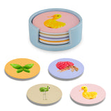 wd lifestyle wd lifestyle set 4 sottobicchieri d 10 cm con decori misti ean 8055035680262