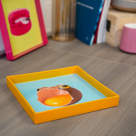 wd lifestyle wd lifestyle vassoio svuota tasche quadrato 20 x 20 cm decoro uovo ean 8055035680446