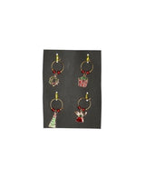 ad trend ad trend set 4 segnabicchieri natalizi in metallo assortiti multicolor ean 8057586104181
