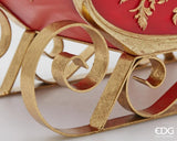 edg enzo de gasperi edg enzo de gasperi base pino slitta di natale h 39 cm l 43 cm l 22 cm green red ean 8059824559326