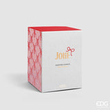 edg enzo de gasperi edg enzo de gasperi candela di natale fiocco con vaso h 11 cm d 7 cm rose water rosa oro ean 8059824543929