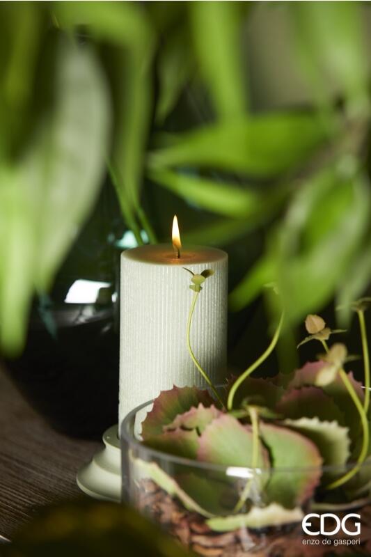 edg enzo de gasperi edg enzo de gasperi candela dorica con piatto h 20 cm d 10 cm pale pink ean 8059824059888