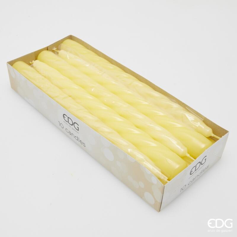 edg enzo de gasperi edg enzo de gasperi candela stelo twist h 23 cm d 22 mm cf 10 pz giallo ean 8059824153432