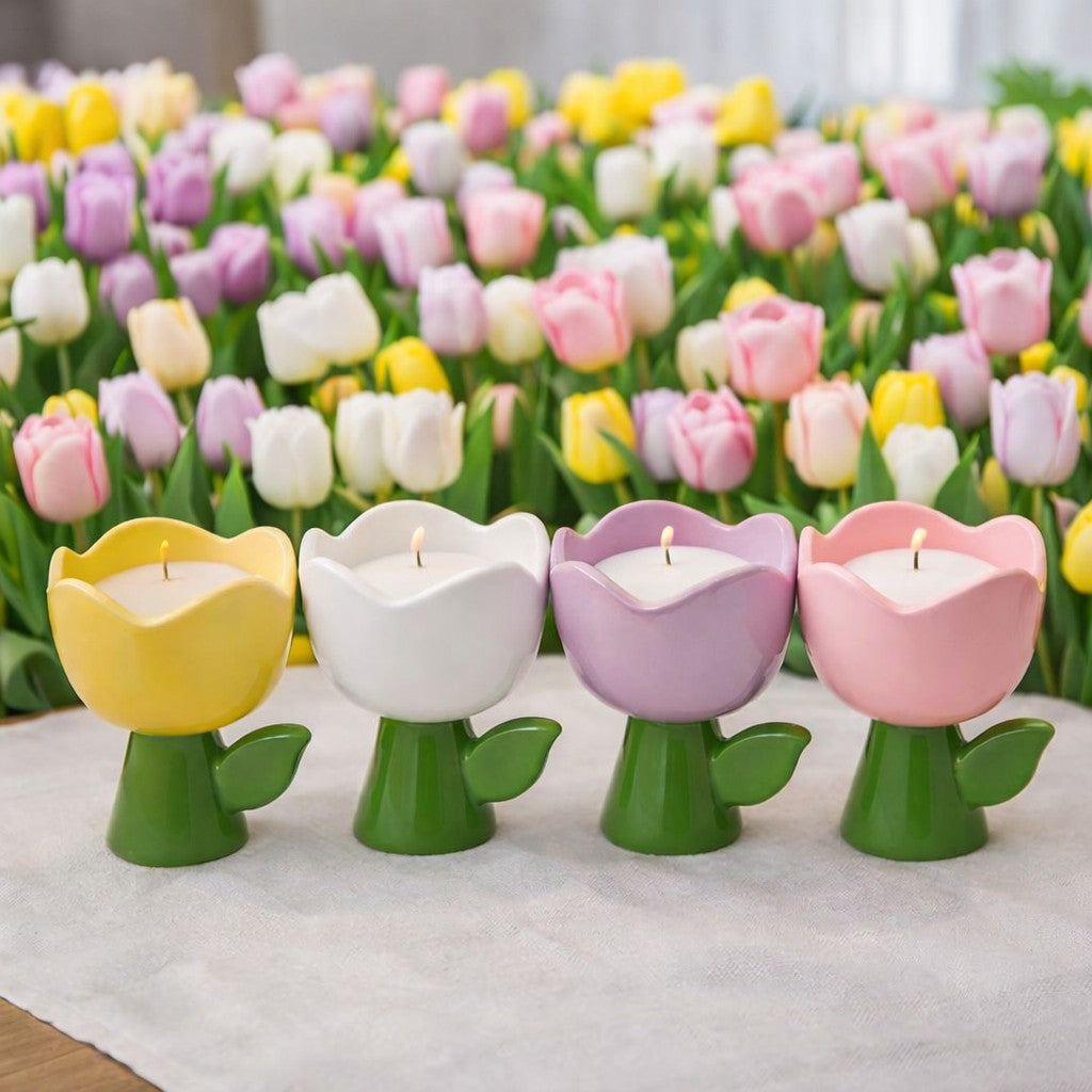 edg enzo de gasperi edg enzo de gasperi candela tulip con profumo h 11 cm d 10 cm frangipani ean 8059824621771