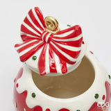 edg enzo de gasperi edg enzo de gasperi contenitore palla xmas natale h 21 cm d 185 cm white red ean 8059824539595