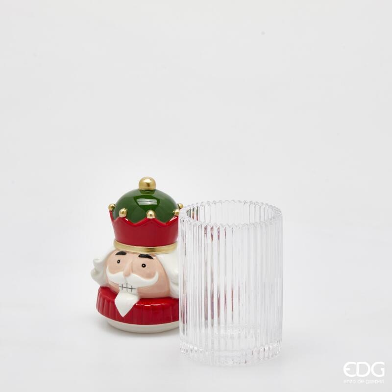 edg enzo de gasperi edg enzo de gasperi contenitore soldatino natale h 30 cm d 11 cm green red ean 8059824539618
