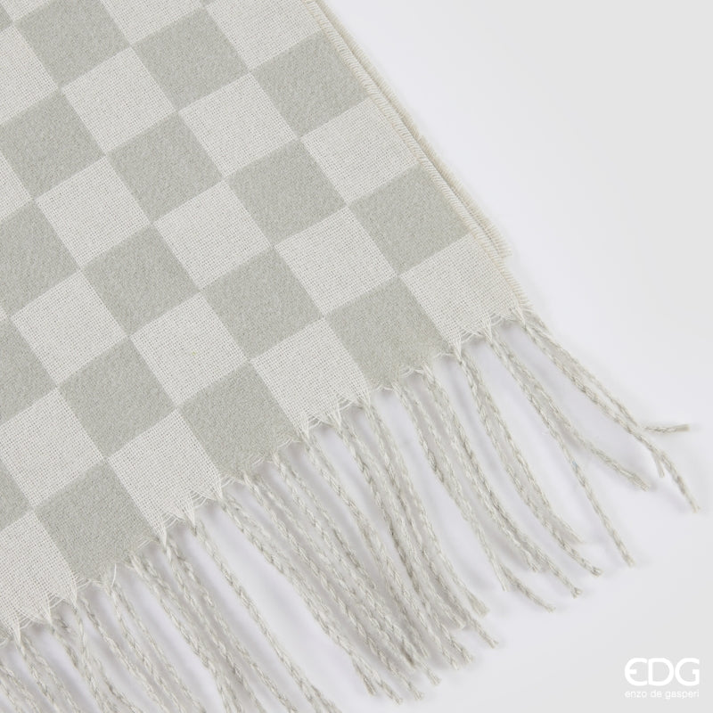 edg enzo de gasperi edg enzo de gasperi coperta a scacchi 152 x 127 cm poliestere bianco verde ean 8059824624284