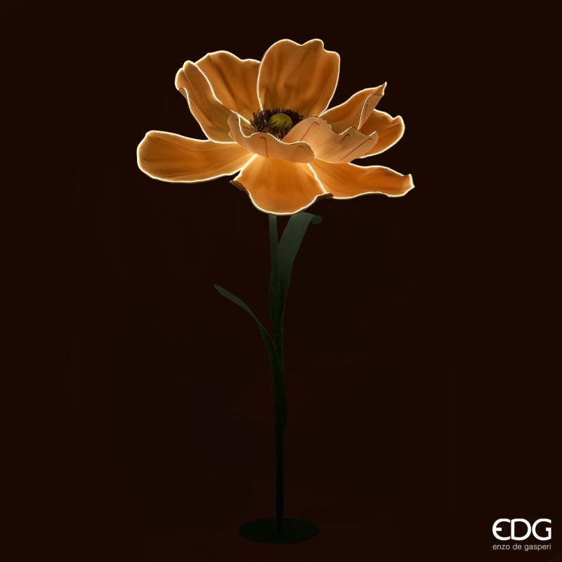 edg enzo de gasperi edg enzo de gasperi decoro anemone jumbo led 12v 300w con base h 160 cm d 100 cm arancione ean 8059824640277