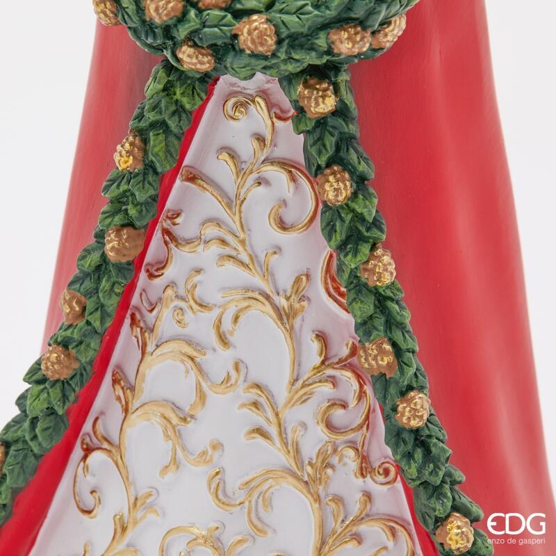 edg enzo de gasperi edg enzo de gasperi decoro babbo natale con corona h 39 cm l 20 cm l 16 cm green red ean 8059824541161