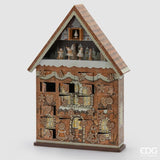 edg enzo de gasperi edg enzo de gasperi decoro casetta avvento natale h 62 cm l 39 cm l 11 cm musica movimento led white brown ean 8059824561862