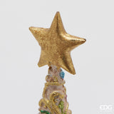 edg enzo de gasperi edg enzo de gasperi decoro decoglitter pino e di natale h 33 cm d 10 cm poliresina rosa chiaro ean 8059824597939