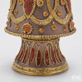 edg enzo de gasperi edg enzo de gasperi decoro decoglitter pino e gemme di natale h 33 cm d 105 cm poliresina mauve ean 8059824597892