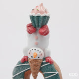 edg enzo de gasperi edg enzo de gasperi decoro torta xmas natale h 30 cm d 16 cm green red ean 8059824561589