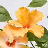 edg enzo de gasperi edg enzo de gasperi hibiscus ramo x4 con foglie pianta artificiale ass h 90 cm d 10 cm giallo o arancione 1 pz ean 8059824634429
