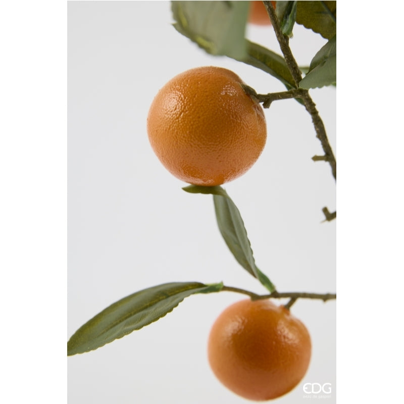 edg enzo de gasperi edg enzo de gasperi mandarini con vaso e foglie x6 pianta artificiale h 60 cm arancione ean 8059824634801