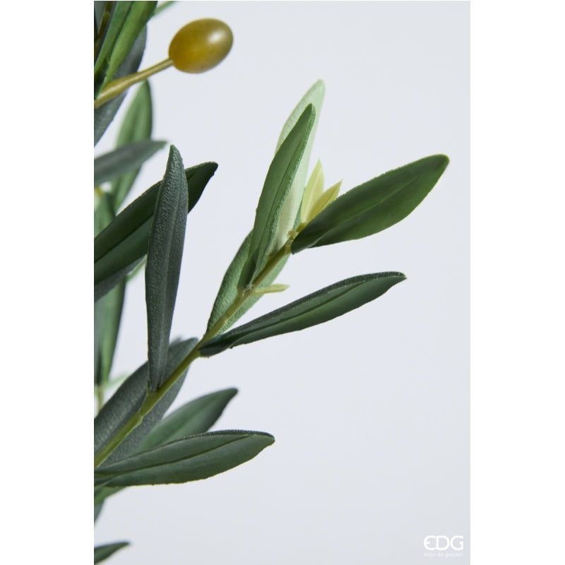 edg enzo de gasperi edg enzo de gasperi olivo con vaso h 129 cm pianta artificiale anti uv verde ean 8059824607621