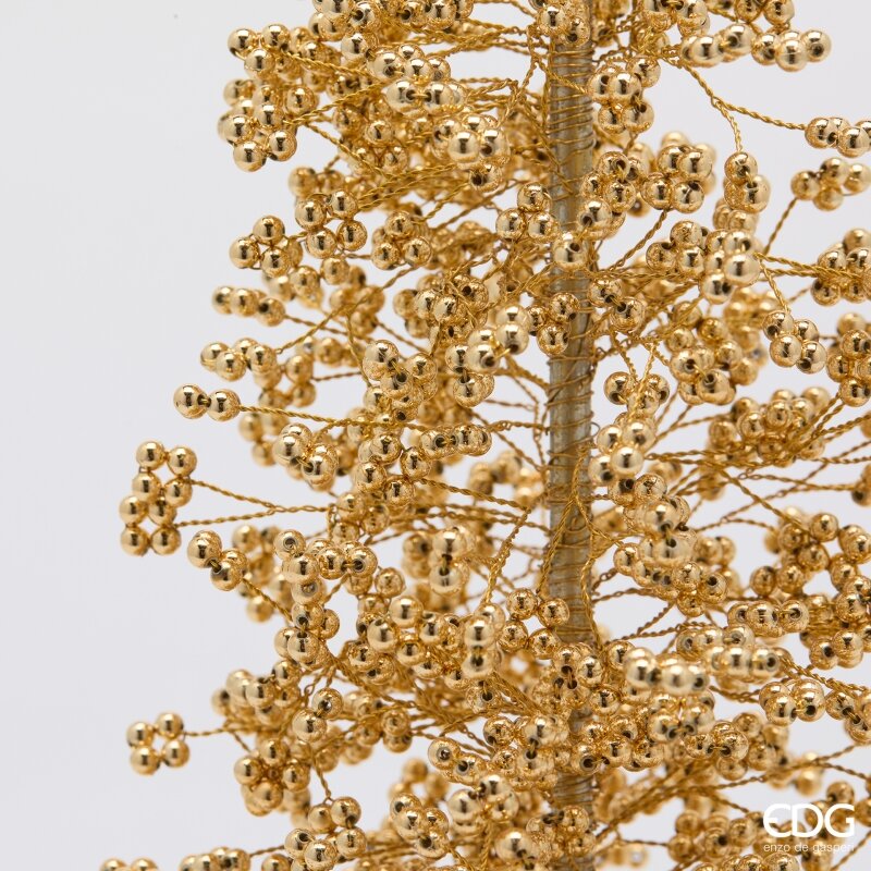 edg enzo de gasperi edg enzo de gasperi pino natalizio con perline h40 20 cm oro decorazione di natale ean 8059824726384