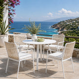 edg enzo de gasperi edg enzo de gasperi tavolo rotondo da esterno bianco in alluminio d 100 cm h75 cm ean 8059824332356