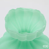 edg enzo de gasperi edg enzo de gasperi vaso flow sinuoso h 32 cm d 26 cm waterproof vetro satinato verde ean 8059824630711