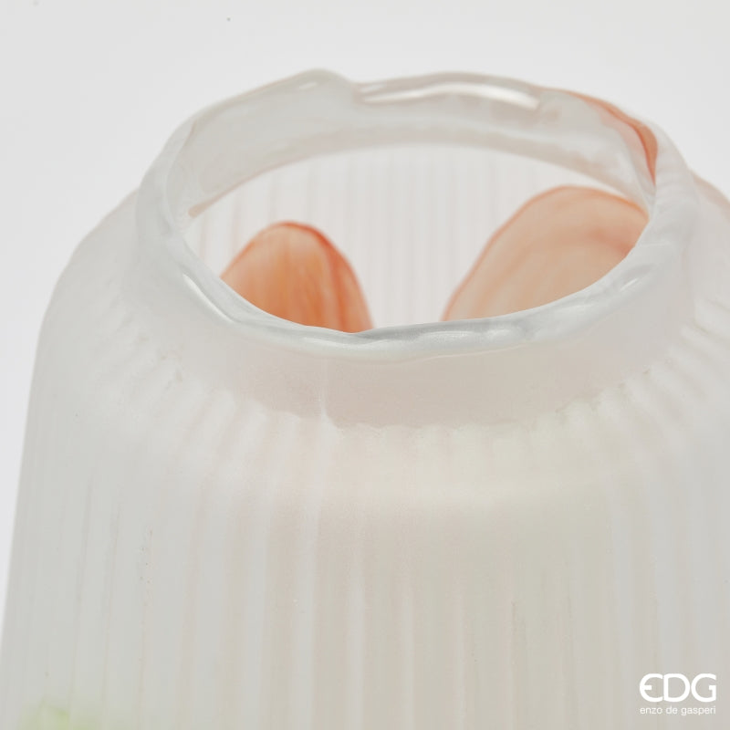 edg enzo de gasperi edg enzo de gasperi vaso macula rotondo h 36 cm d 23 cm waterproof vetro mix orange ean 8059824618818