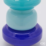 edg enzo de gasperi edg enzo de gasperi vaso strati h 40 cm d 16 cm waterproof vetro mix blu ean 8059824632548