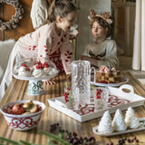 guzzini guzzini alzata con campana natalizia harmonia melamina d 304 cm h 277 cm table decor bianco verde ean 8008392412748