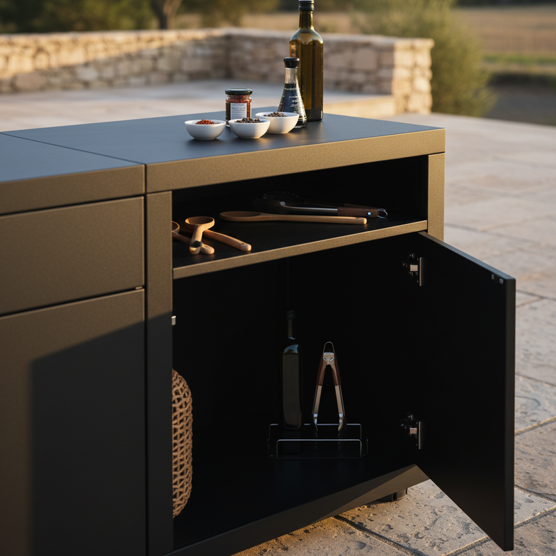 le marquier le marquier ripiano interno per mobile cucina l 75 cm p 50 cm nero ean 3339380166714