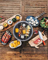 lotusgrill lotusgrill barbecue portatile 35 x 35 x 23 4 cm per interno ed esterno blu ean 4260023010875