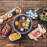 lotusgrill lotusgrill barbecue portatile 35 x 35 x 23 4 cm per interno ed esterno blu ean 4260023010875