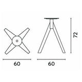 moia greenwood moia greenwood 4 Beinen aus schwarzem Stahl, 8 kg, robustes Gestell für Tische, modernes Design, EAN 8013054838743
