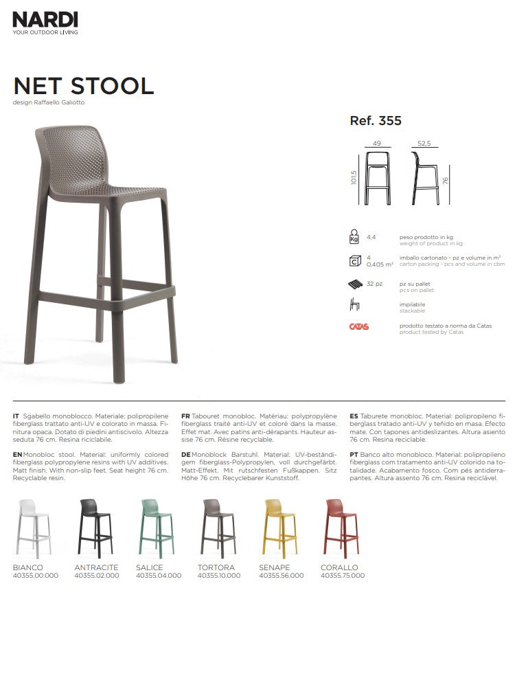 immagine-3-nardi-net-stool-corallo-ean-8010352355750