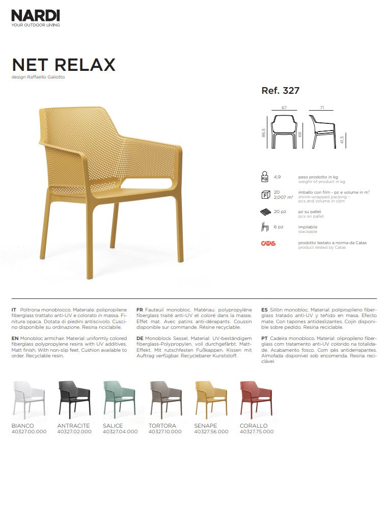 immagine-3-nardi-sedia-net-relax-corallo-ean-8010352327757