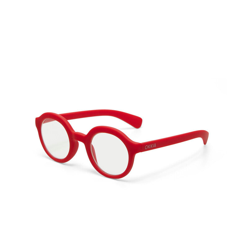okkia okkia occhiale da lettura mod lauro premontato soft touch red diottrie 1 50 ean 8056211371042