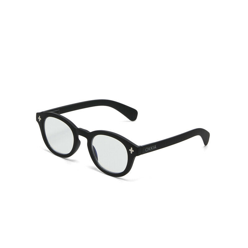 okkia okkia occhiale da lettura mod nashville premontato soft touch spring anti luce blu nero diottrie 2 50 ean 8056211374968