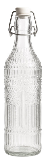 regalo italiano regalo italiano bottiglia decorata ass tappo ermetico 1 lt d 85 cm h 32 cm vetro trasparente 1 pz ean 8057586201248