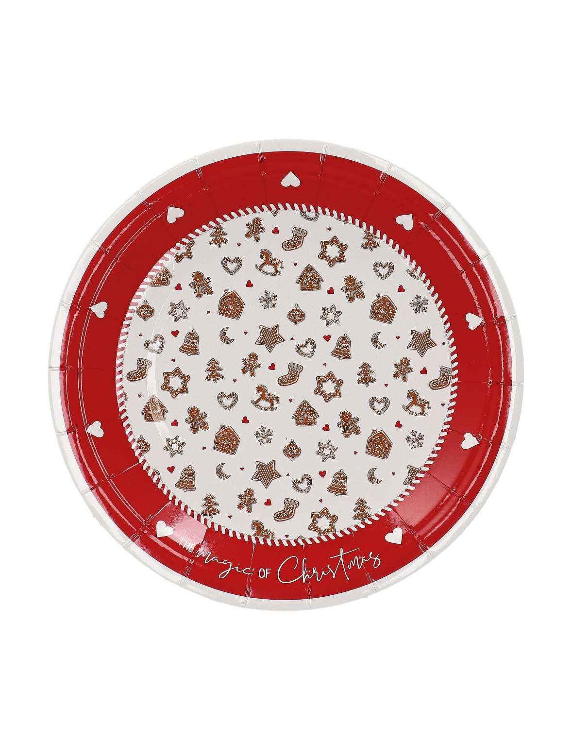 regalo italiano regalo italiano piattini carta natale d 18 cm ass cf 12 pz rosso bianco 1 pz ean 8057586122673