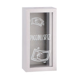 Italienisches Geschenk Italienisches Geschenk Sparbüchse aus MDF und Glas 10 x 6 cm, H 20 cm, dekorative, moderne Sparbüchse, 1 Stück, EAN 8057586123670