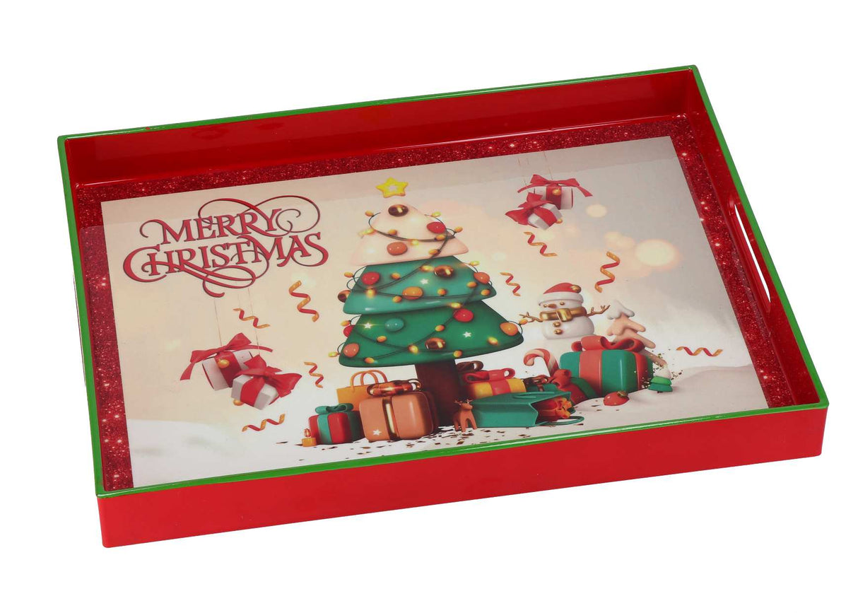 regalo italiano regalo italiano vassoio rettangolare natale plastica 40 x 30 cm h 5 cm ass multicolor 1 pz ean 8057586115149