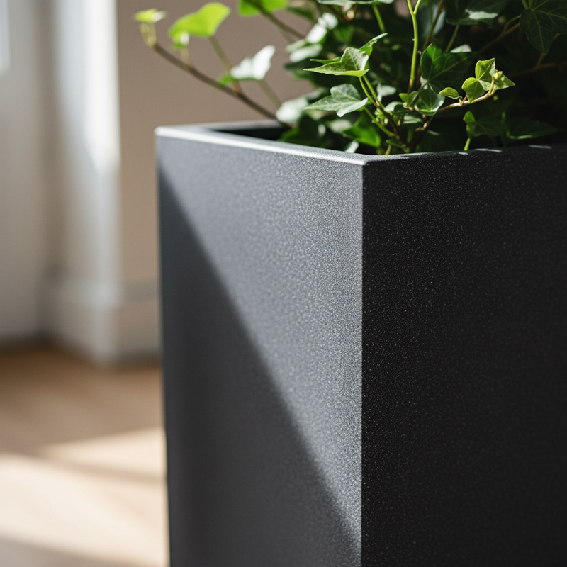 Scena 2 – Detail shot, superficie resina Antracite e bordo cassetta