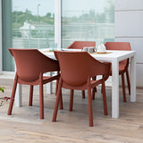 toomax toomax sedia luna terracotta in plastica da esterno impilabile e resistente ai raggi uv ean 8009371096348