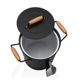 versa versa secchiello ghiaccio d 162 cm h 225 cm con coperchio e cucchiaio acciaio nero ean 8420327566591