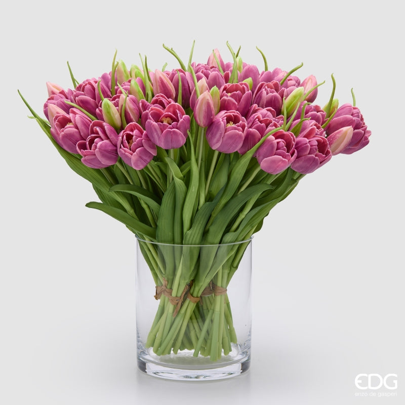 edg enzo de gasperi edg enzo de gasperi bouquete tulipano chiuso x4 h 40 cm con bocciolo viola mix ean 8059824612847