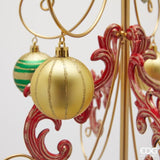 edg enzo de gasperi edg enzo de gasperi decoro albero di natale con decorazioni metallo h 125 cm green red ean 8059824542359