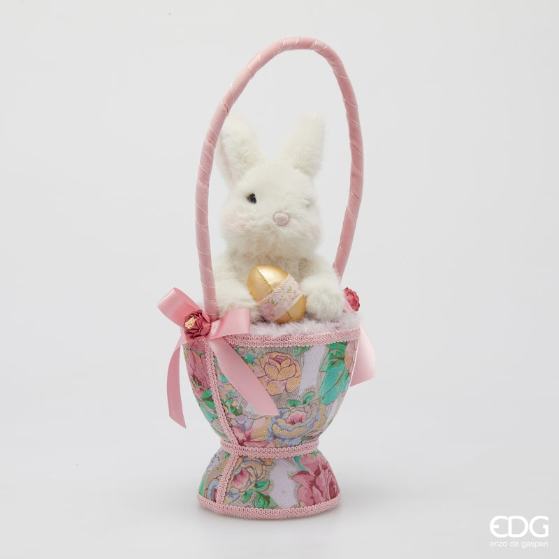 edg enzo de gasperi edg enzo de gasperi decoro cesto di pasqua con coniglio h 54 cm d 20 cm multicolor ean 8059824625885