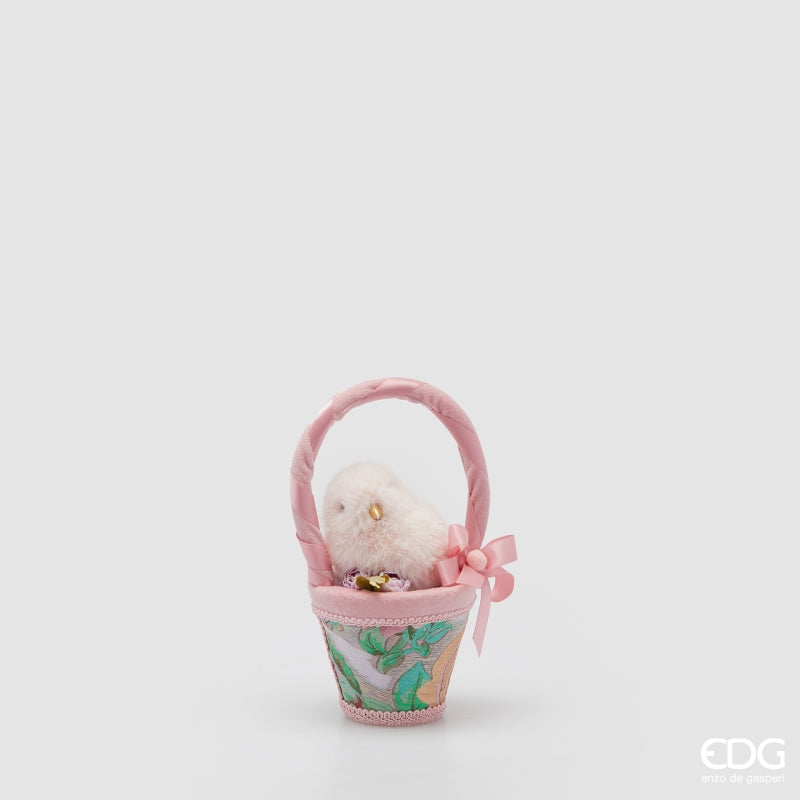 edg enzo de gasperi edg enzo de gasperi decoro cesto di pasqua con pulcino h 23 cm d 12 cm multicolor ean 8059824625861