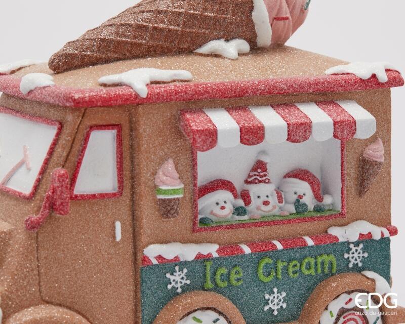 edg enzo de gasperi edg enzo de gasperi decoro furgoncino marzapane natale h 22 cm l 26 cm l 135 cm multicolo ean 8059824561626