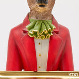 edg enzo de gasperi edg enzo de gasperi decoro renna natale maggiordomo con vassoio h 61 cm l 19 cm l 165 cm green red ean 8059824541253