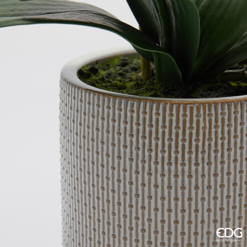 edg enzo de gasperi edg enzo de gasperi orchidea phalaenopsis x2 con foglie e vaso h 51 cm pianta artificiale rosa chiaro ean 8059824513755